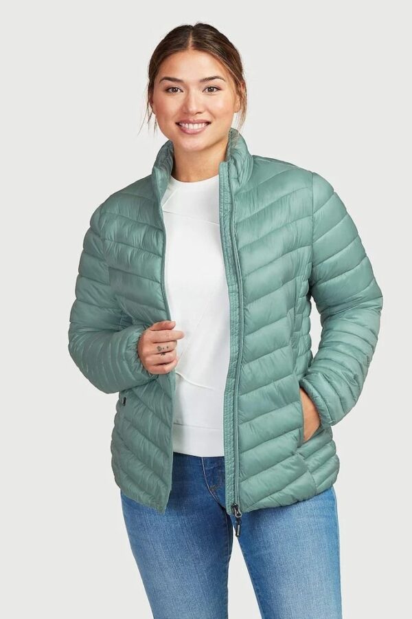 Short puffer jacket in mint color